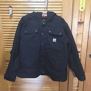 CARHARTT RELAXED FIT, WASHED DUCK, SHERPA-LINED, UTILITY WINTER JACKET. 2XL.